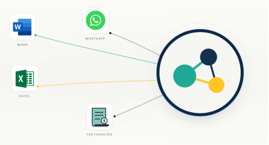 Illustration — disconnected tools converging into Clasbi